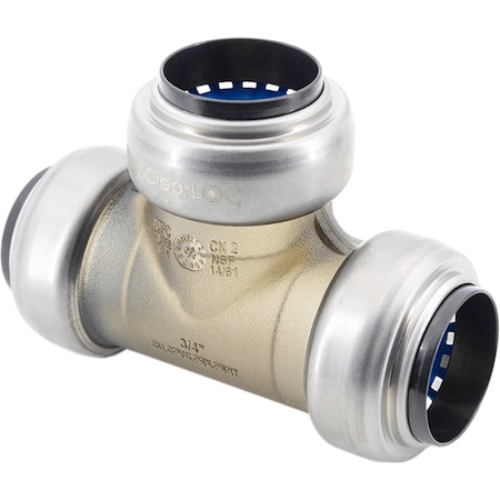 Legend Valve Transparent Push-to-Connect Fittings, 1/2in Push Fit Tee 457-180